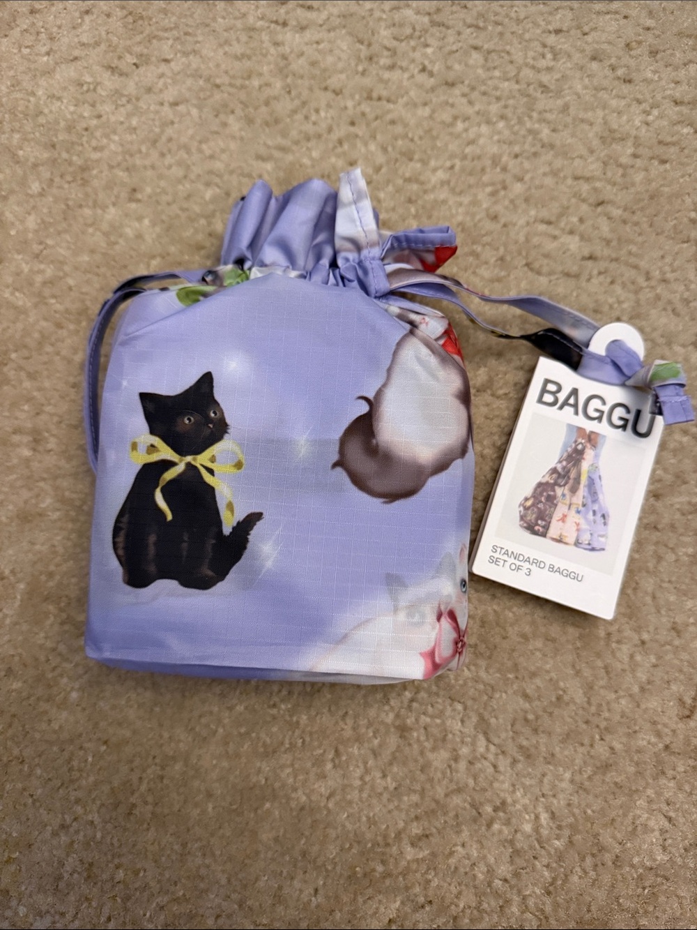 NWT Baggu fancy animals set of three standard reusable bags